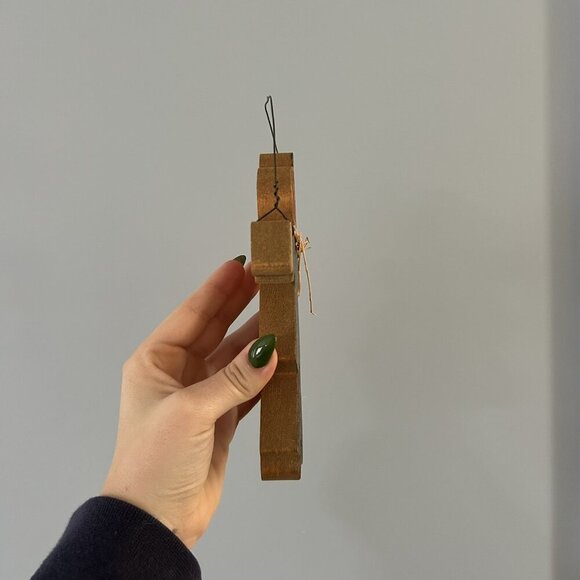 Folk Art Style Halloween Sign Pumpkin Man Primitive Wood Painted Hanging Art - Picture 2 of 7